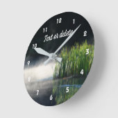 池のオートンの霧の中のカタテパーソナライズされたール ラウンド壁時計 (傾斜)