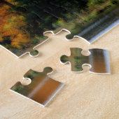 池のオートン効果による紅葉 ジグソーパズル (側面)