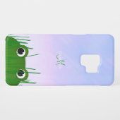 池のカエルが草の間を覗き込んモノグラムのだ Case-Mate iPhoneケース (裏面(横))