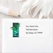 池のカエルとトンボ ラベル (インサイチュ)