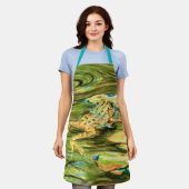 池のカエル – エプロン (着用した状態)