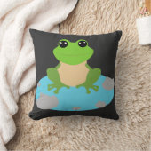 池のカエル クッション (ブランケット)