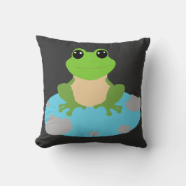 池のカエル クッション