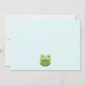 池のカエル/亀の赤ちゃんシャワーサンキューカード サンキューカード (裏面)