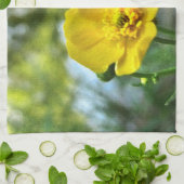 池のキンボウゲ キッチンタオル (折り畳み)