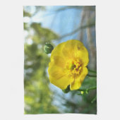 池のキンボウゲ キッチンタオル (縦)