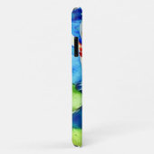 池のコイ魚の水色イニシャル Case-Mate iPhoneケース (裏面/右)