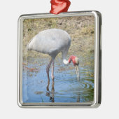 池のサラス・クレーン メタルオーナメント (左)