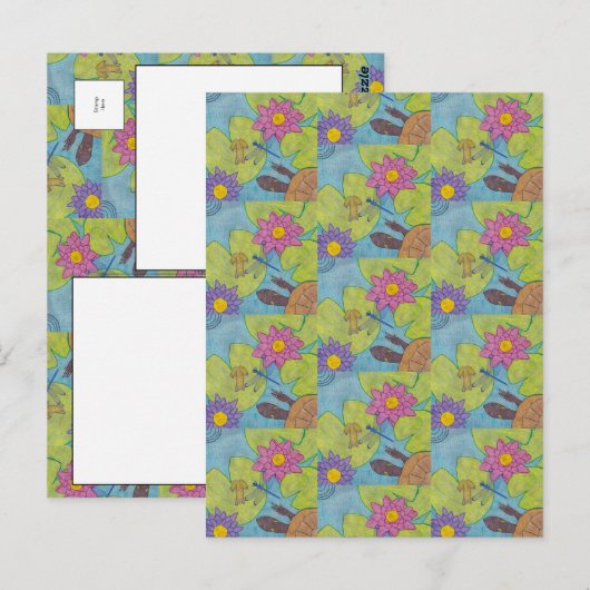 池のシーン – ポストカード (正面/裏面)