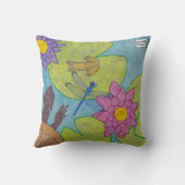 池のシーン(独身の) – 枕 (裏面)