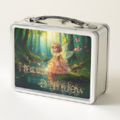 池のハッピーバースデーの魔法の妖精 メタルランチボックス (裏面)