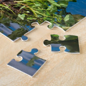 池のパズルの素晴らしい青鷲 ジグソーパズル (側面)