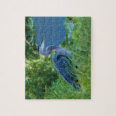 池のパズルの素晴らしい青鷲 ジグソーパズル (縦)