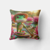 池のフロップに浮かぶカエル クッション (裏面)