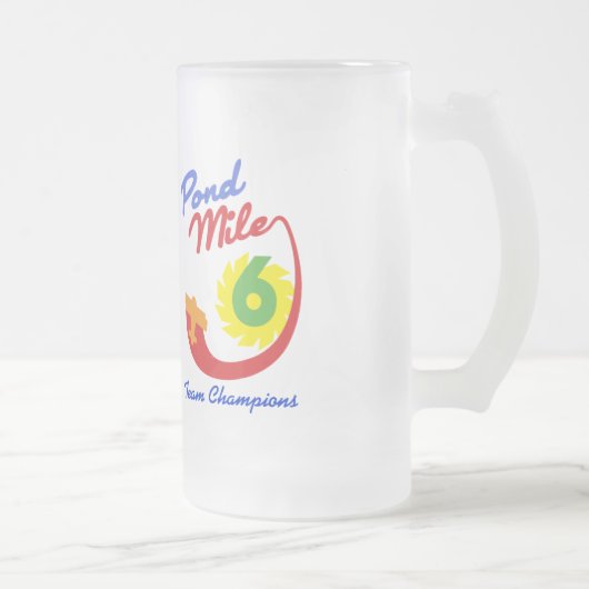 池のマイルのチームはステインに挑みます フロストグラスビールジョッキ (右)