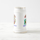 池のマイル4のチームチャンピオンのロゴビールステイン ビールジョッキ (中央)