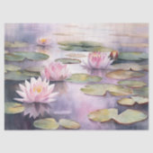 池のユリの反射が切り離される 薄葉紙 (正面)