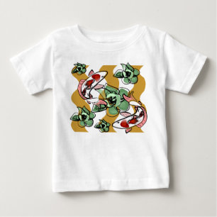 池のワイシャツの2匹のコイ ベビーTシャツ