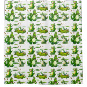 池のワニ シャワーカーテン (正面)