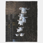 池の上でガチョウ フリースブランケット (正面)