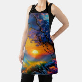 池の上のゴージャスな日の出 エプロン (インサイチュ)