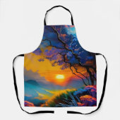 池の上のゴージャスな日の出 エプロン (正面)