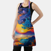 池の上のゴージャスな日の出 エプロン (インサイチュ)