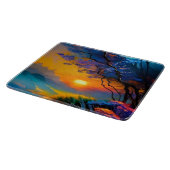 池の上のゴージャスな日の出 カッティングボード (角)