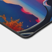 池の上のゴージャスな日の出 デスクマット (コーナー)