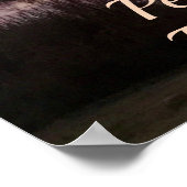 池の上の穏やかな反射の夕日 ポスター (角)