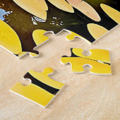 池の上の穏やかな白鳥。 ジグソーパズル (側面)