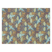 池の上の鳥のヴィンテージアールヌーボー テーブルクロス (正面(横))