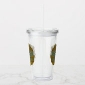 池の上飛んでいるのアヒル アクリルタンブラー (右)