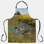 池の上飛んでいるのアヒル エプロン (正面)
