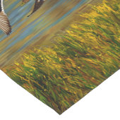 池の上飛んでいるのアヒル ショートテーブルランナー (コーナー)