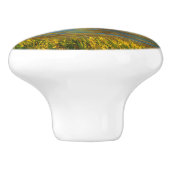 池の上飛んでいるのアヒル セラミックノブ (側面)