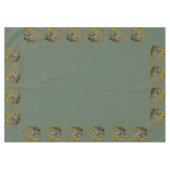 池の上飛んでいるのアヒル テーブルクロス (正面(横))