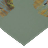 池の上飛んでいるのアヒル テーブルクロス (アングル)