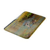 池の上飛んでいるのアヒル バスマット (アングル)