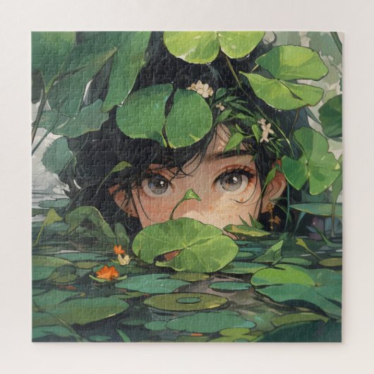 池の中のアニメガール ジグソーパズル (縦)
