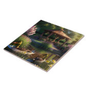 池の中のアヒル タイル (側面)