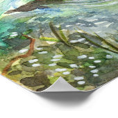 池の中のアヒル ポスター (角)