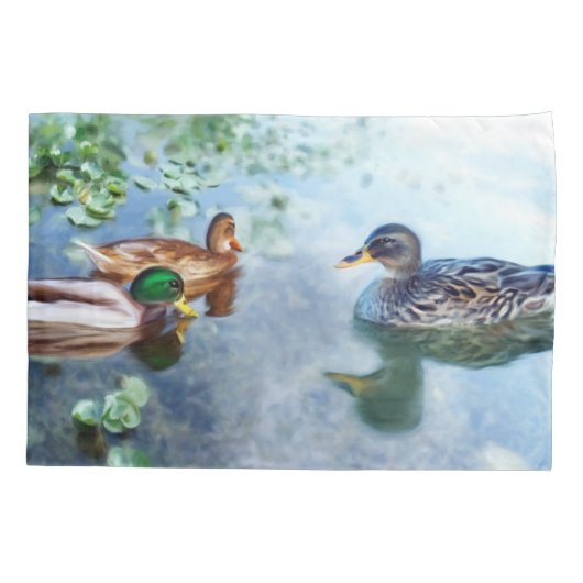 池の中のアヒル 枕カバー (裏面)