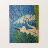 池の中の一角獣の感光 ジグソーパズル (縦)