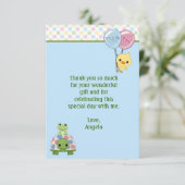 池の友達のアヒルはノート3.5" x5"感謝していしています(平たい箱) サンキューカード (スタンド正面)