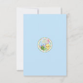 池の友達のアヒルはノート3.5" x5"感謝していしています(平たい箱) サンキューカード (裏面)