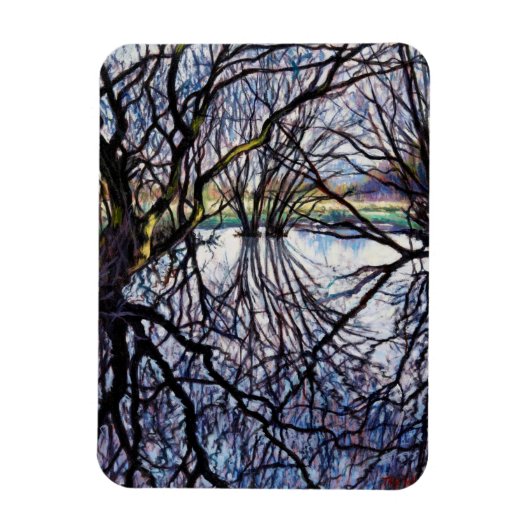 池の反射2009 マグネット (縦)