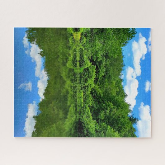 池の反射 ジグソーパズル (横)