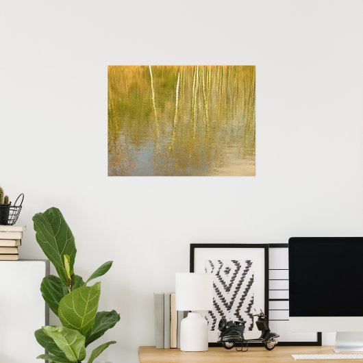 池の反射 ポスター (ホームオフィス)