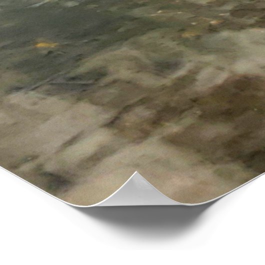 池の反射 ポスター (角)